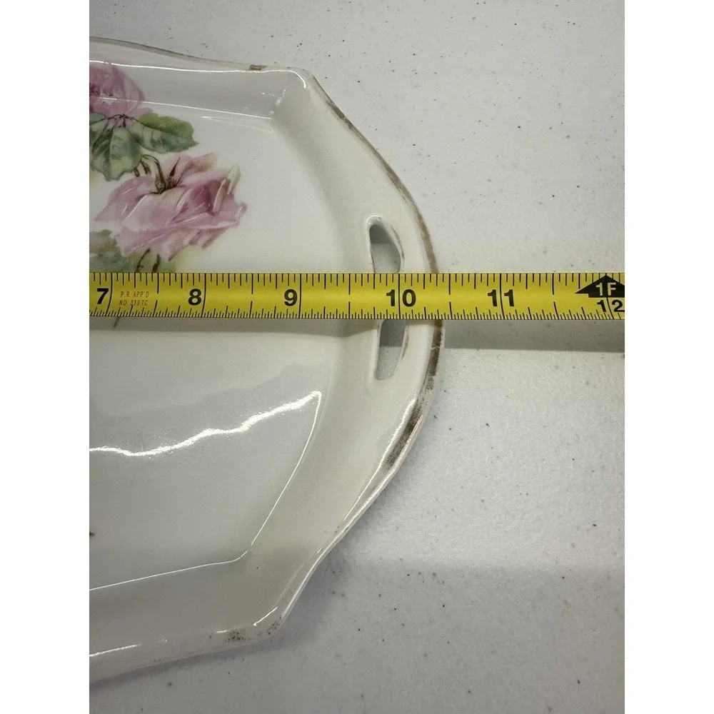Antique C.T. Altwasser Silesia Porcelain Two-Handled Serving Tray / Cake Plate